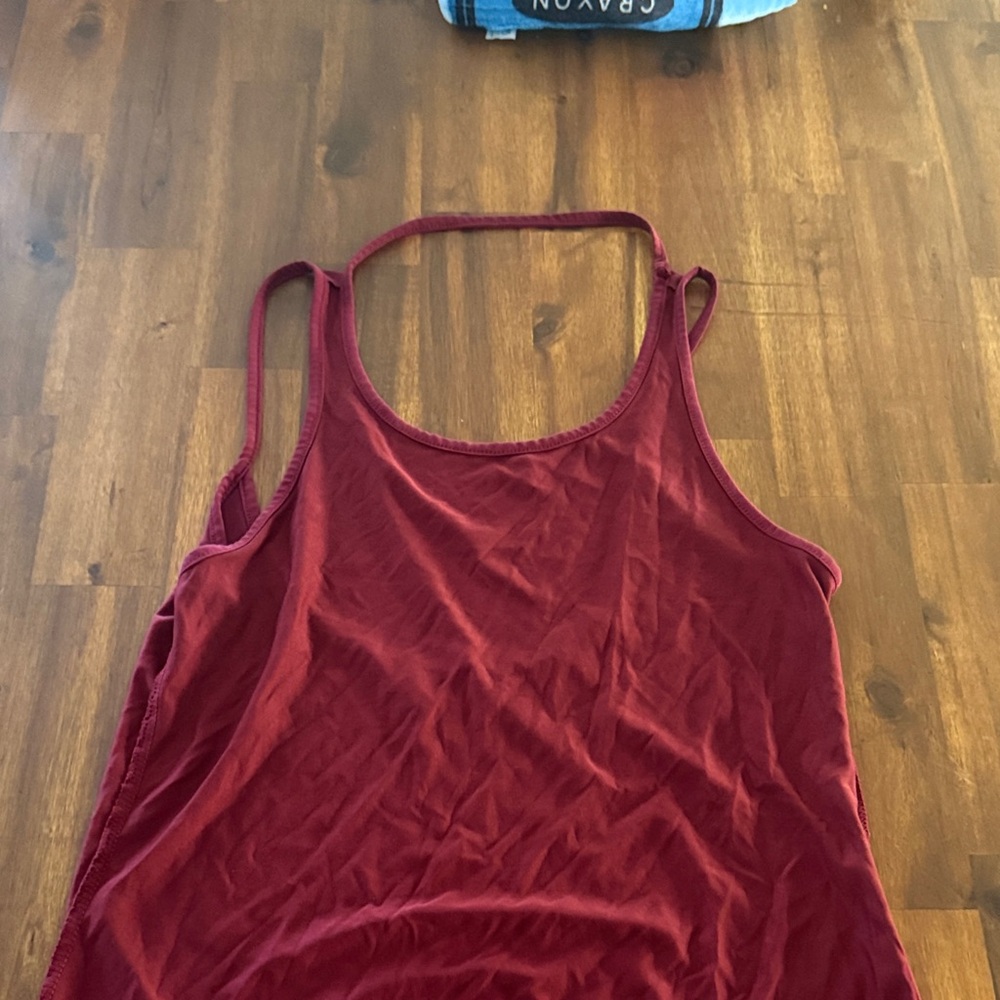 Women's backless Red Tank Top
